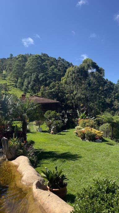 Sitio Com Piscina Natural E Cascata, Com Linda Vista Em Lumiar. Dış mekan fotoğraf